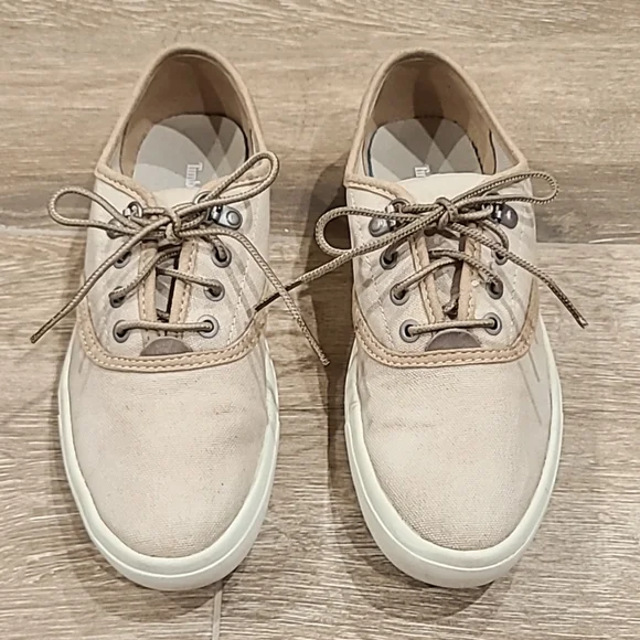 Timberland Amherst Canvas Beige Oxford Women Shoes | Size 6 - Picture 6 of 12